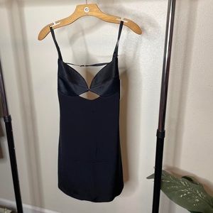 Artless forever silk corset dress in black